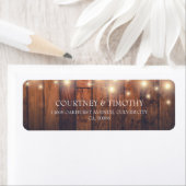 Rustic Wood String Lights Etiket (Insitu)