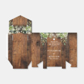 Rustic Wood String Lights Greenery Wedding Bedankdoosjes (Uitgevouwen)