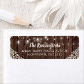 Rustic Wood String Lights Lace Etiket (Insitu)