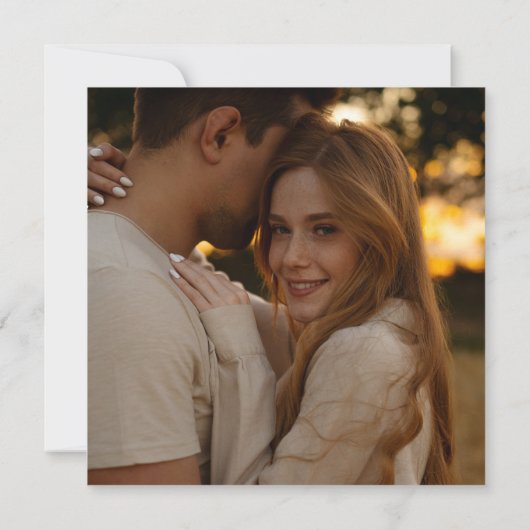 Rustic Wood String Lights Mason Jar Wedding Photo Kaart (Achterkant)