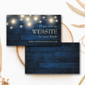 Rustic Wood String Lights Navy Blue Website Informatiekaartje