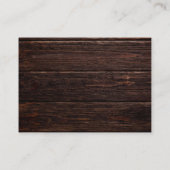 Rustic Wood String Lights Periwinkle Blue Floral Informatiekaartje (Achterkant)