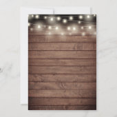 Rustic Wood String Lights Retirement Party Kaart (Achterkant)