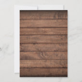 Rustic Wood String Lights Weddenschap Kaart (Achterkant)