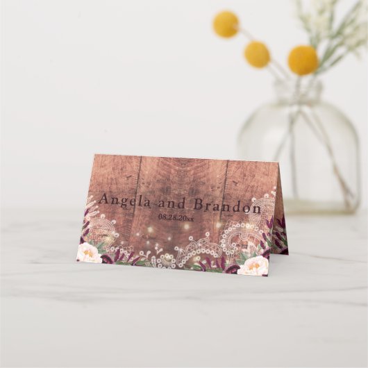 Rustic Wood & String Lights Wedding (Achterkant)