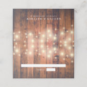Rustic Wood String Lights Wedding (Buitenkant ongevouwen)