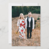 Rustic Wood String Lights Wedding Save the Date (Achterkant)