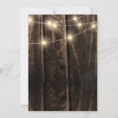 Rustic Wood String Lights Wedding Save the Date (Achterkant)