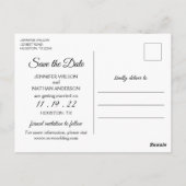 Rustic Wood String Lights Wedding Save the Date Briefkaart (Achterkant)