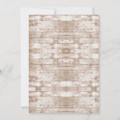 Rustic Wood Stropdas The Knot Wedding Invitation Kaart (Achterkant)