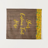 Rustic Wood Sunflower Birthday Backdrop Wandkleed (Voorkant (horizontaal))
