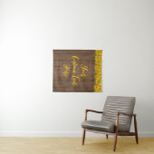 Rustic Wood Sunflower Birthday Backdrop Wandkleed (In Situ (horizontaal))