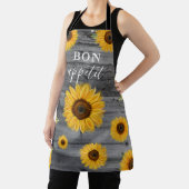 Rustic Wood Sunflower Bon Appetit Chef Schort (Insitu)