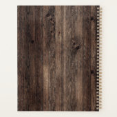 Rustic Wood Sunflower Cowgirl Boots Coffee Planner (Achterkant)