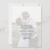 Rustic Wood Sunflower Save the Date Aankondiging (Achterkant)