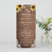 Rustic Wood Sunflower String Lights Lace Mason Jar Programma (Staand voorkant)