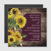Rustic Wood Sunflower Wedding (Voorkant / Achterkant)