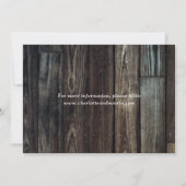 Rustic Wood Sunflower Wedding Foto Save The Date (Achterkant)