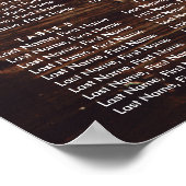 Rustic Wood Sunflower Wedding Seating Chart 8 Poster (Hoek)