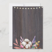 Rustic Wood Surprise 40e anniversaire Invitation (Dos)