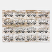 Rustic Wood Texture Deer Woodland Monogram Inpakpapier Vel (Voorkant 3)