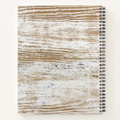 Rustic Wood Texture Deer Woodland Monogram Notitieboek (Achterkant)