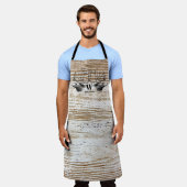 Rustic Wood Texture Deer Woodland Monogram Schort (Gedragen)