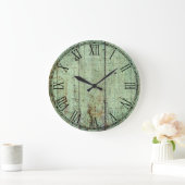 Rustic Wood Texture Grote Klok (Huis)