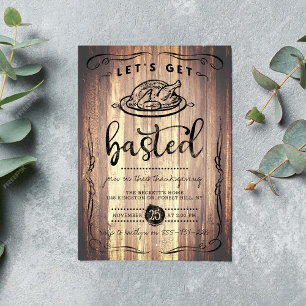 Rustic Wood Thanksgiving Kaart