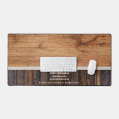 Rustic Wood Tone Business Logo Bureaumat (Keyboard & Muis)