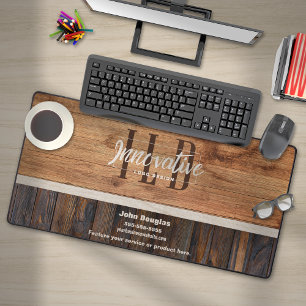 Rustic Wood Tone Business Logo Bureaumat