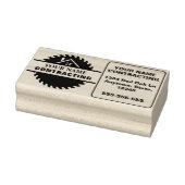 Rustic Wood Tone Contractor Logo Rubberstempel (Stempel)
