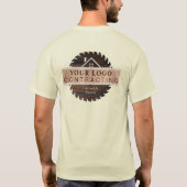 Rustic Wood Tone Contractor Logo T-shirt (Achterkant)