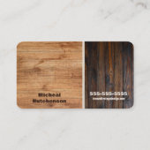 Rustic Wood Tone Logo Visitekaartje (Voorkant)