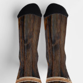 Rustic Wood Tone Monogram Brown en Tan Sokken (Top)