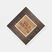 Rustic Wood Tone Monogram Luncheon Servet (Hoek)