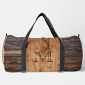 Rustic Wood Tone Monogram Plunjezak (Voorkant)