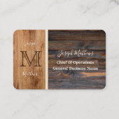 Rustic Wood Tone Visitekaartje (Voorkant)