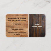 Rustic Wood Tone Visitekaartje (Voorkant)