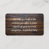 Rustic Wood Tone Visitekaartje (Achterkant)