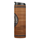 Rustic Wood tone vuurman embleem Thermosbeker (Geroteerd rechts)