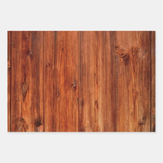 Rustic Wood Trio Inpakpapier Vel (Voorkant 2)