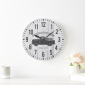 Rustic Wood Truck - Aangepaste naam Grote Klok (Huis)