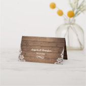 Rustic Wood Twinkle Lights Lace Wedding (Achterkant)