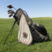 Rustic Wood USA Flag Monogram Golfhanddoek (Groen)