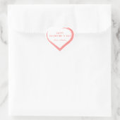 Rustic Wood Valentijn Day Roze hart met naam Hart Sticker (Tas)