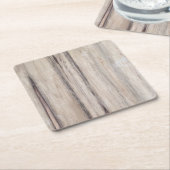 Rustic Wood Vierkante Kartonnen Onderzetter (Schuin)