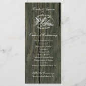Rustic Wood Vintage White Dove Wedding Programme (Dos)