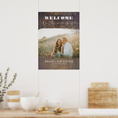 Rustic Wood Votre Mariage Photo Affiche de bienven (Cuisine)