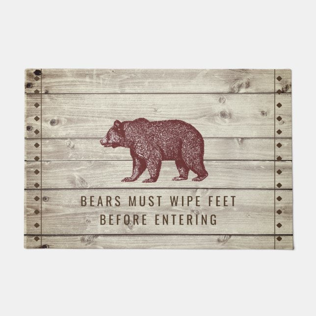 Rustic Wood Walking Beer Funny Quote Deurmat (Voorkant)